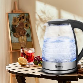 BUYDEEM K2683 Health-Care Beverage Tea Maker and Kettle, 9-in-1  Programmable Brew Cooker Master, 1.5 L, Spruce Blue