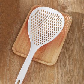 Kitchen Scoop Colander Strainer Large Slotted Spoon Japanese Stylish Slotted Skimmer Household Tool (Color: White)