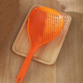 Kitchen Scoop Colander Strainer Large Slotted Spoon Japanese Stylish Slotted Skimmer Household Tool (Color: orange)
