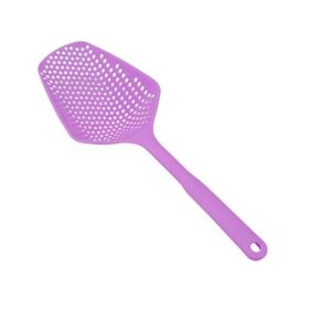 Nylon Large Colander Spoon With Water Scoop Plastic Ice Shovel Non-stick Filter Drain (Color: Purple, size: 34.5*5.7*12.7CM)
